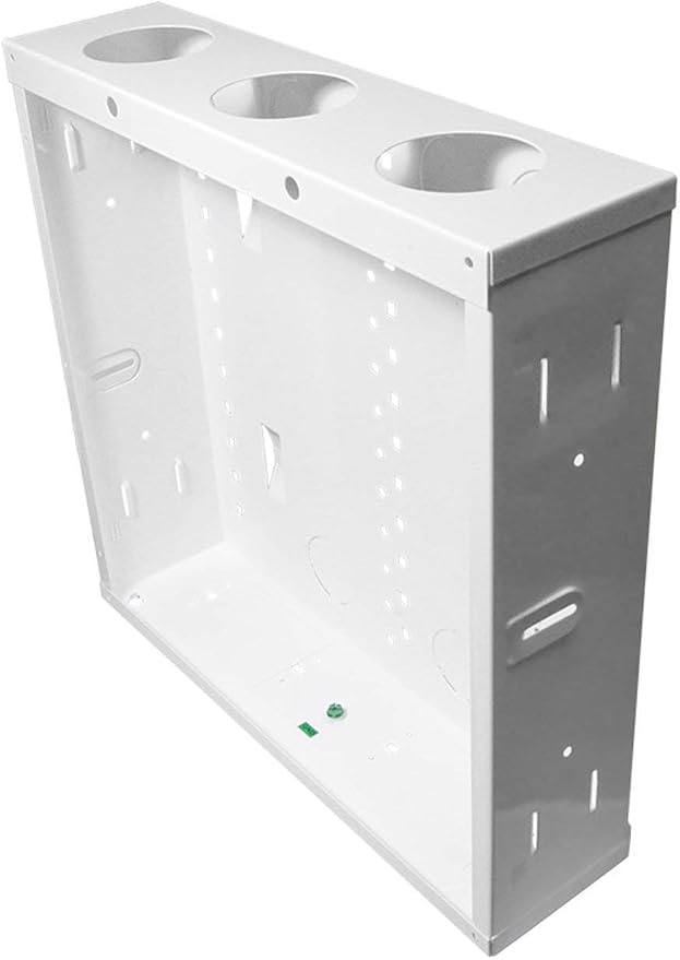 Legrand - OnQ 14 Inch Cable Management, In-Wall 20-Gauge Media Box, Structured Wiring Enclosure with 2.5 Inch Openings for Wires, Glossy White, EN1400