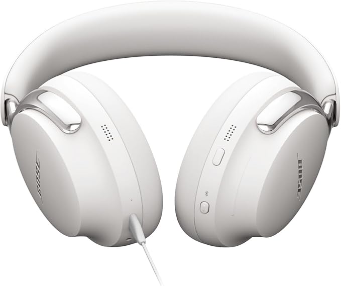 Bose QuietComfort Ultra Bluetooth Headphones (2nd Gen), Wireless Headphones with Spatial Audio, Over Ear Noise Cancelling with Mic, Up to 30 Hours of Play time, White Smoke