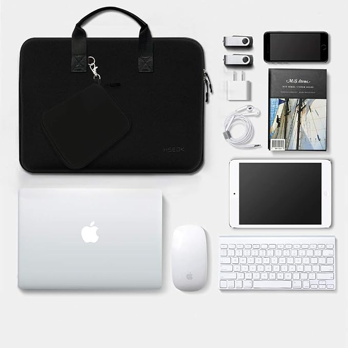 Hseok Laptop Sleeve 13.3-14 inch Case with Small Pouch, Neoprene Computer Bag Compatible with MacBook Neo/Pro 14 M5/M4/M3/M2/M1, Mac Air/Pro 13.3, XPS 14 and Most 13-14 inch Notebooks,B02K01