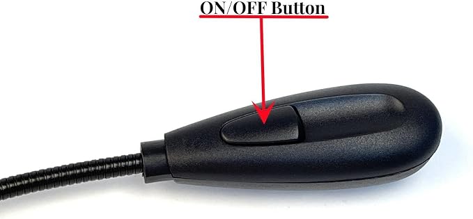 LED USB Reading Lamp Light with 2-Brightness Dimmable Setting, Flexible Gooseneck USB Light for Notebook Laptop Keyboard, Powerbank(On/Off Switch, 1 Black+1 Mini USB Light)