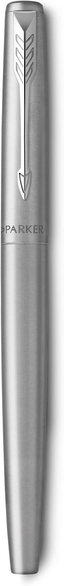 Parker Jotter Fountain Pen Stainless Steel Body Medium Point Blue Ink Includes Gift Box