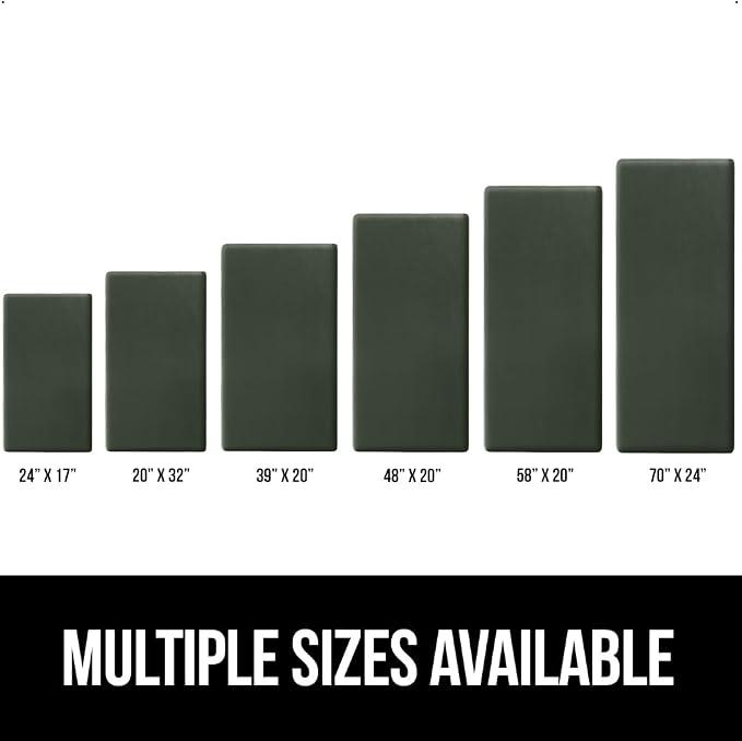 GORILLA GRIP Comfortable Cushioned Kitchen Mats for Floor, 48x20, Waterproof and Stain Resistant Soft Top, 3/4 Inch Thick Ergonomic Standing Desk Anti Fatigue Mat, Foam Supports Feet, Forrest Green
