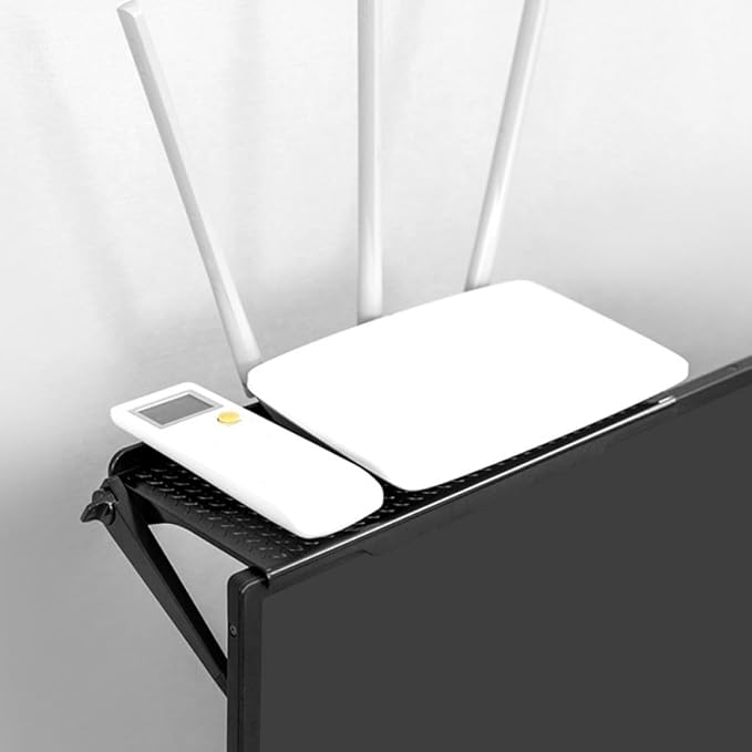 Multifunctional Desktop Storage Rack and Computer Screen Elevated Shelf, Plastic Monitor Stand with Tv Top Shelf for Home Office Organization and Workspace Accessories