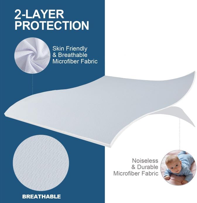 SHOUREN Mattress Topper Cover Only Twin, 2-3 Inch Zippered Protector | Breathable 3D Air Fabric, 3-Sided Zipper Design, Secure Fit Straps, Machine Washable Replacement Cover for Mattress Toppers