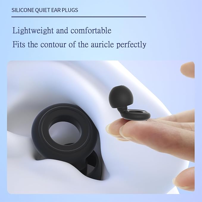 Reusable Noise Reduction Silicone Ear Plugs, Ultra-Comfy Earplugs with 4 Size Eartips and Case, 17-30dB Hearing Protection for Sleep, Concerts, Work, Travel & Noise Sensitivity