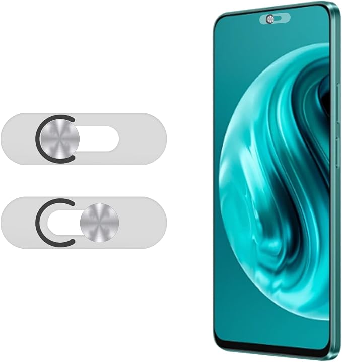 Front Camera Cover Compatible for Android Phones/Pixel/Galaxy/iPad - Webcam Blocker for Single Front Camera, Privacy Slider Protects Your Phone Security-Silver