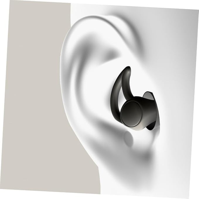 2pcs Noise Cancelling Silicone and Studying Comfortable Reusable for Musicians Work Nap and Noise Reduction Black