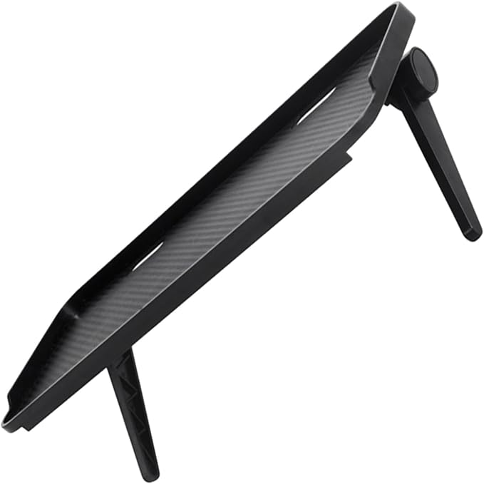 COHEALI Tv Screen Top Storage Shelf with Non-slip Surface and Perforated Design for Flat-screen Tvs and Computer Monitors Black Desktop Organizer for Media Devices and Office Use