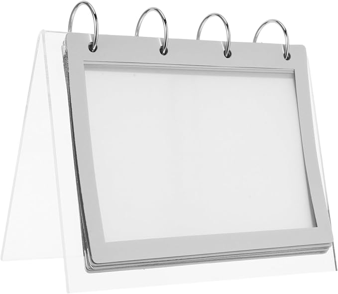 ABOOFAN Shaped Acrylic Flip Display Stand Desk Calendar Holder Menu Sign Rack Stable Table Sign Stand Portable