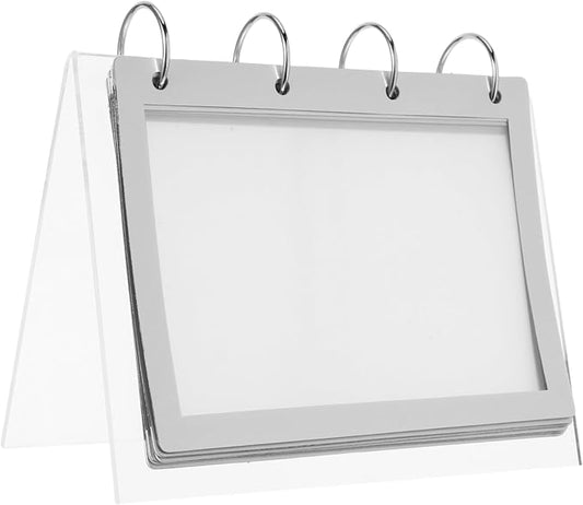 ABOOFAN Shaped Acrylic Flip Display Stand Desk Calendar Holder Menu Sign Rack Stable Table Sign Stand Portable