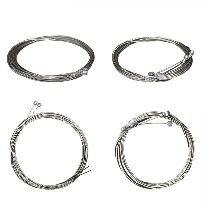 Bicycle Shifter Derailleur Cable Brake Cable Housing Cable Routing Damping Foam Sleeve Cable Tips Caps End Crimp Cable Guide Clip C-Clips Clamps Kit for Mountain Road Bicycle MTB