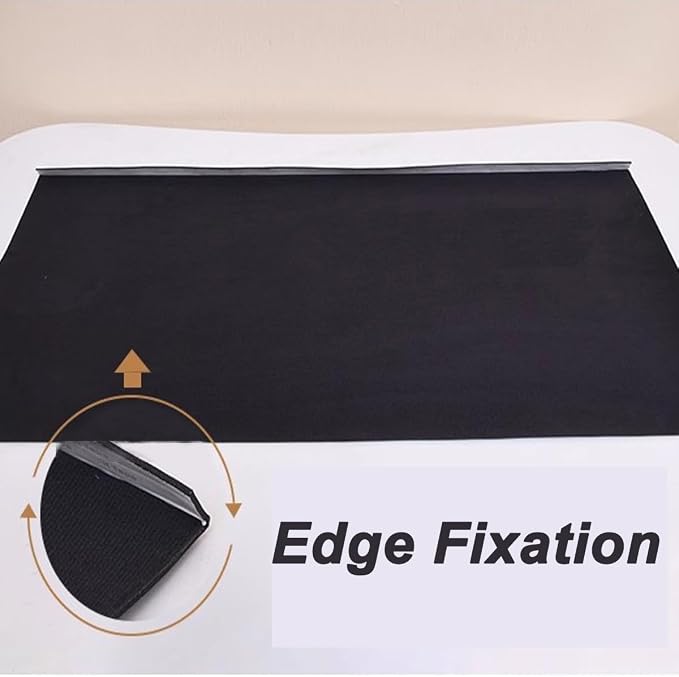 Edge-Locked Leather Desk Pad, Desk Blotter with Full Grip Fixation Lip, Waterproof Large Office Table Mat, Non-Slip Laptop Mouse Pads for Work Typing Writing (Sky Blue,27.6"x13.8")