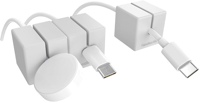 Function101 Weighted Magnetic Cable Blocks – Non-Adhesive Anchors for Cable Organization – Weighted Cord Holders & Accessory Organizer – Durable Magnetic Accessories for Office Use (Gray, Pack of 3)