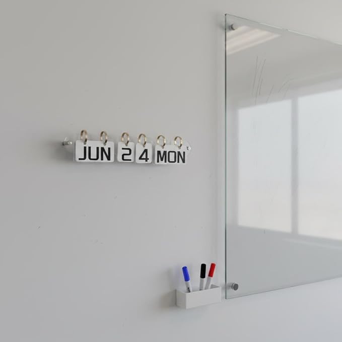 Horizontal Acrylic Calendar Holder Wall-Attached Flip Calendar Display High Visibility Home Decor for Office