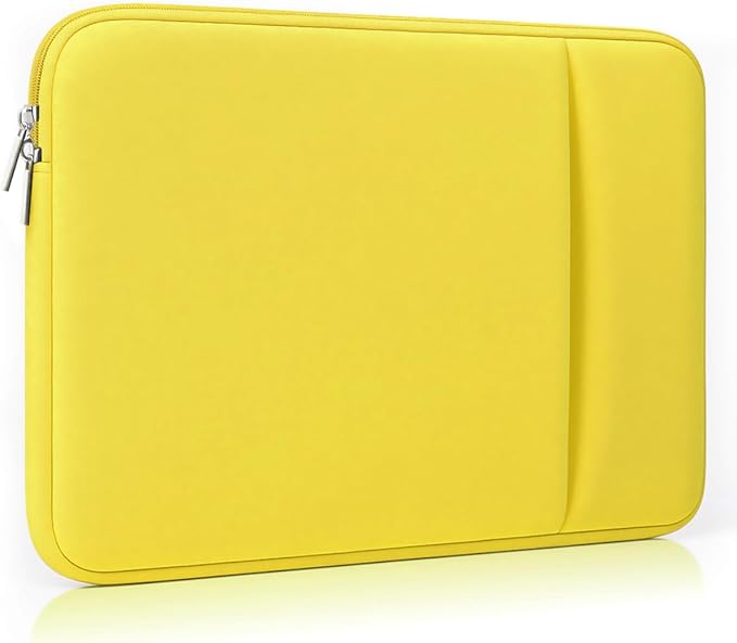 Laptop Sleeve for MacBook Neo/Air/Pro 13 inches A18/M5/M4/M3/M2/M1 Chip 2026-2020 A3404 A3449 A3240 A3113 A2681 with 2 Pockets Tablet Bag Case Accessories (Yellow)