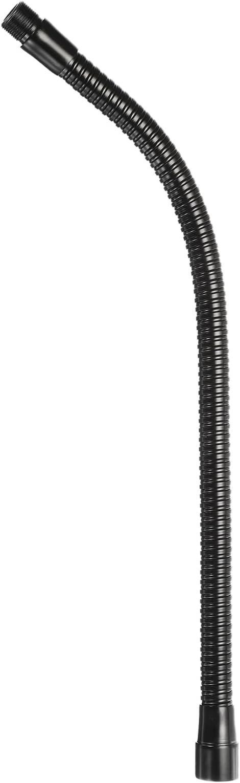 PATIKIL 15" Microphone Gooseneck, 1Pcs 5/8"-27 Thread Metal Universal Hose Flexible Arm Gooseneck Tube Extension for Multifunction DIY, Black