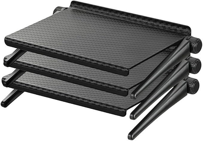 PRETYZOOM 3 Pack Tv Top Rack Shelf 6.45X4.44X0.78In Monitor Top Storage Shelf Steel Frame No Drilling Organizer for Routers Soundbars and Media Devices