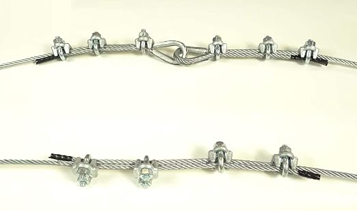 Wire Rope Clamp 3/8 inch 10 Pack Zinc Plated - Wire Rope Clip - Wire Cable Clamps