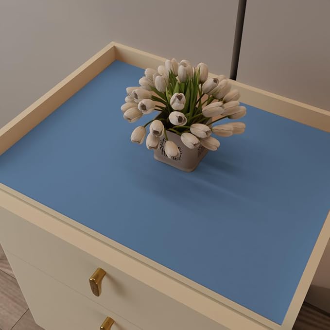 Night Stand Cover for Top - Small Table Cover Used for Bedside Table Waterproof and Easy to Clean Good Flatness Nightstand Protector Top (Grayish Blue+Dark Green 15.75x23.6)