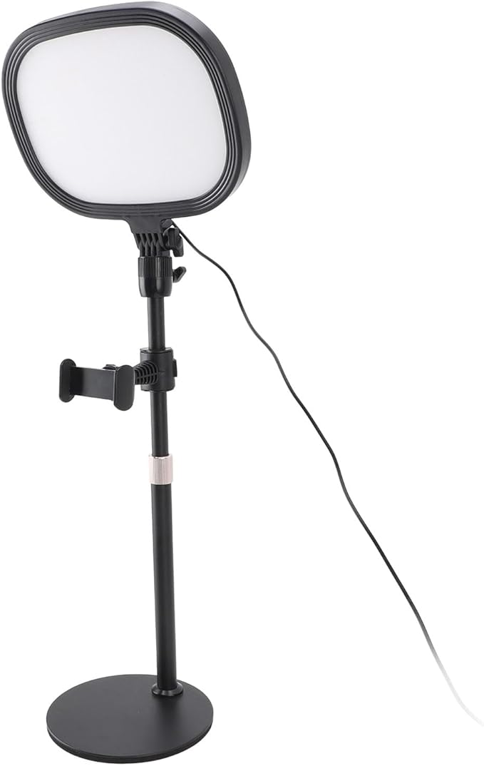Video Conference Light Desktop Video Conference Lighting Kit Stand Phone Holder Zoom Streaming Video Recording Makeup Computer