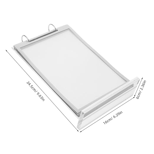 CHILDWEET Flip Menu Display Stand Acrylic Table Top Sign Holder Restaurant Menu Flip Desktop Sign Display Rack