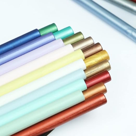 Pine Green Wax Sealing Sticks - 10pcs for Glue Gun and Seal Stamp, Melting Wax for 0.43'' Glue Gun