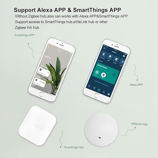 Smart Plug Compatible with Alexa and Google Home, WiFi Smart Outlet Socket Remote Control Timer Function, Only 2.4GHz Network