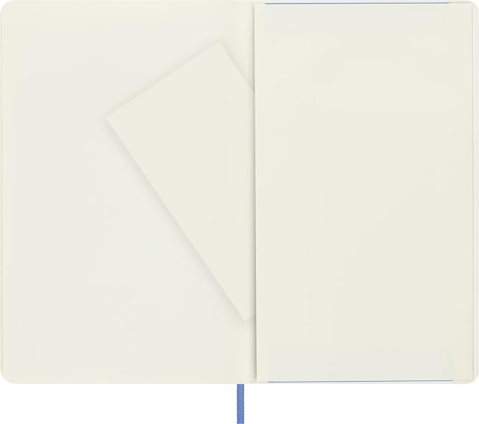 Moleskine Classic Notebook, Soft Cover, Large (5" x 8.25") Plain/Blank, Hydrangea Blue, 192 pages