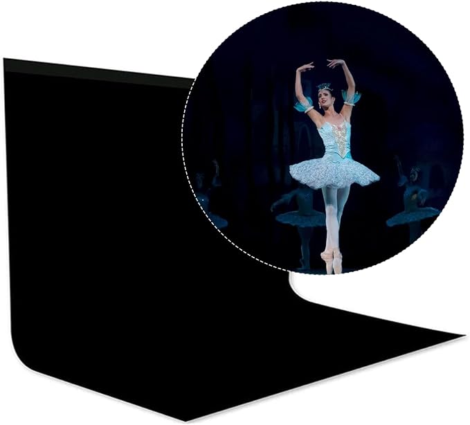 Black Backdrop 10 X 13 Ft, Solid Black Photo Backdrop, High Density Polyester Fabric Pure Black Backdrop Curtain Screen, Collapsible Seamless for Photoshoot Portraits Party Video Studio
