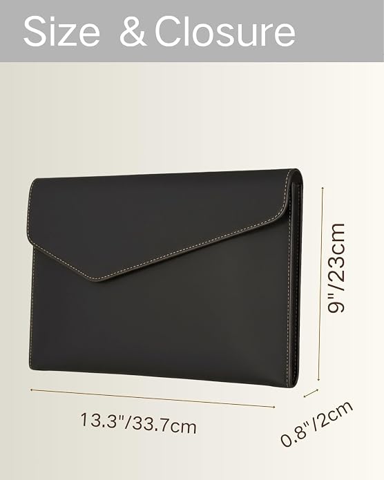Carrier Bag Case Genuine Leather Portfolio Folder Document Organizer Laptop & Tablet,Folio Case for Men & Women