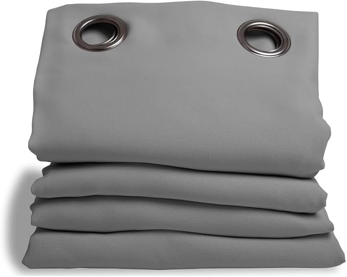 Moondream DecibelControl™ 3-in-1 Soundproof Curtain | Noise Reduction | Thermal Insulation | 100% Blackout | Patented Technology | Made in Europe | Grommet | 55" W x 63" L | Grey - Cloud MC09