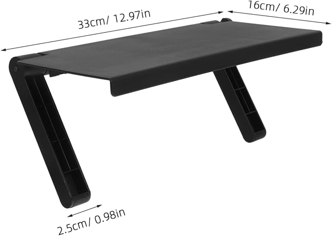 HOMSFOU Computer Monitor Screen Top Holder Shelf No Drill Tv Storage Bracket for Router Remote Control and More Sturdy Organizer for Tidy Spaces Easy Installation Multi-functional Design