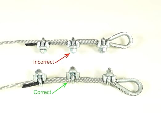 Wire Rope Clamp 3/8 inch 10 Pack Zinc Plated - Wire Rope Clip - Wire Cable Clamps
