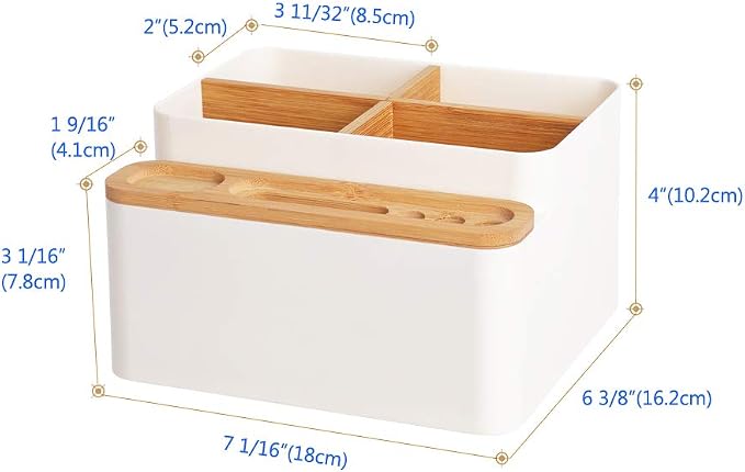 Desktop Storage Box Pencil Pen Holder Makeup Brushes Organizer for Office Supplies, Vanity Table, Home