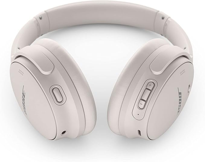 Bose QuietComfort 45 Noise Canceling Bluetooth Headphones (White Smoke) (Renewed)