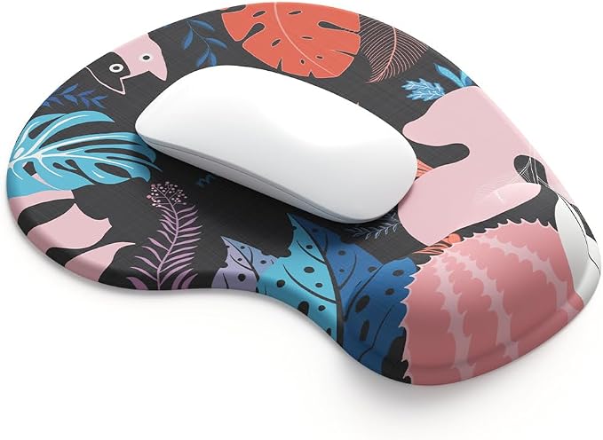 Office Mousepad with Gel Wrist Support - Ergonomic Gaming Desktop Mouse Pad Wrist Rest - Design Gamepad Mat Rubber Base for Laptop Computer -Silicone Non-Slip Special-Textured Surface (12Positive)