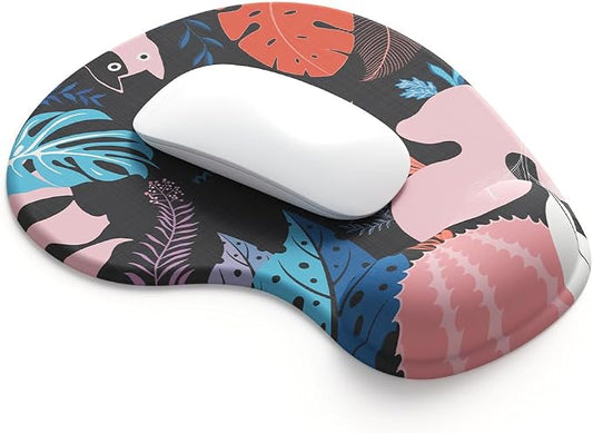 Office Mousepad with Gel Wrist Support - Ergonomic Gaming Desktop Mouse Pad Wrist Rest - Design Gamepad Mat Rubber Base for Laptop Computer -Silicone Non-Slip Special-Textured Surface (12Positive)