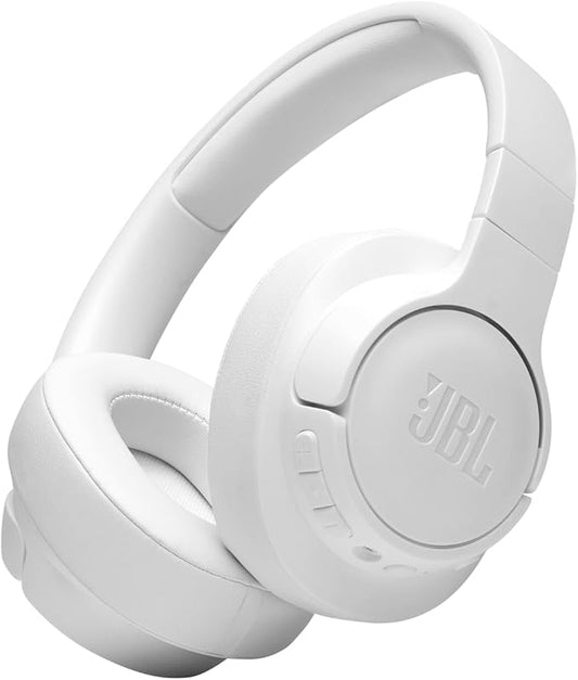 JBL Tune 760NC - Wireless Over-ear Noise Cancelling headphones, JBL Pure Bass Sound, Voice Assist, Google Fast Pair, Up to 50Hrs of Battery with ANC off, Lightweight and foldable design (White)