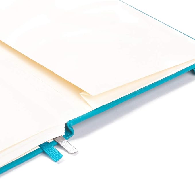Guissi Classic Dotted Grid Bullet Notebook Journal Dot Hard Cover A5 Premium 80gsm Thick Acid-Free Paper with Fine Inner Pocket Faux Leather Office School Supplies 144 Pages Designed in Florence