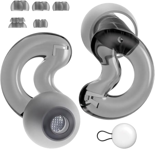 Ear Plugs for Noise Reduction - Discreet,Clear Speech Earplugs for Noise Sensitivity - 33dB Background Sound Relief Ear Stopper with Case for Overstimulated Parenting,Social Gathering,Work