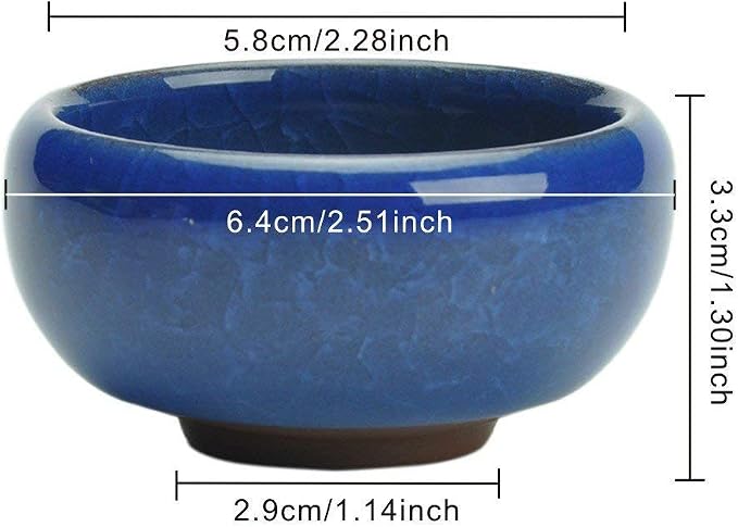 Succulent Plant Pot, 12 Pcs 2.5 Inch Ceramic Ice Crack Cactus Plant Pot/Flower Pot/Container/Planter