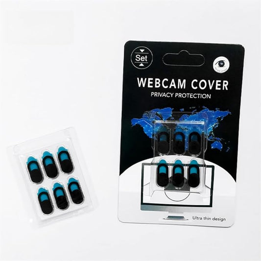 Webcam Cover (6 Pack), 0.03 inch Ultra Thin Laptop Camera Cover Slide for iPhone iPad MacBook Pro Computer iMac Cell Phone PC Accessories Camera Blocker Slider, Great for Privacy (Black)
