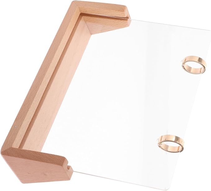 NUOBESTY 1set Wooden Desk Calendar Base Support for Daily Use Sturdy Structure for Photos Notes Quick Assembly Versatile Display Stand for Home Office
