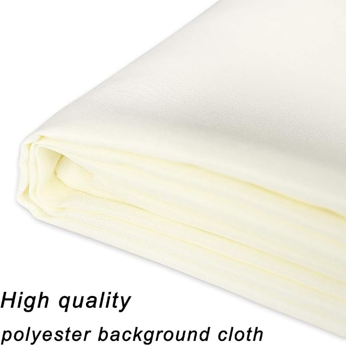 GFCC Ivory Backdrop Photography Background - 6FT x 10FT Photo Backdrop for Photoshoot Photography Video Recording Background Screen Picture Curtain