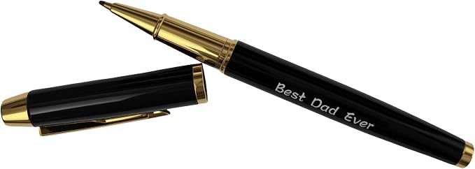 Fathers Day Gift, Best Dad Ever Engraved Gel Pen | Fathers Day memento, birthday token for papa, offering from daughter, token from son, ready gift packaging