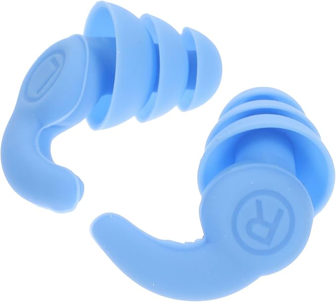 GLEAVI Reusable Silicone Noise Reduction with 3-Layer Sound Insulation, Waterproof Blue for Travel and Study