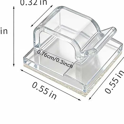 100PCS 0.55 * 0.55 inch Cable Clamps No Punching Wire Card Crimp Buckle Clamps and Light Tape Fixed Aligner Plastic Clips Suitable for String and Color Lights