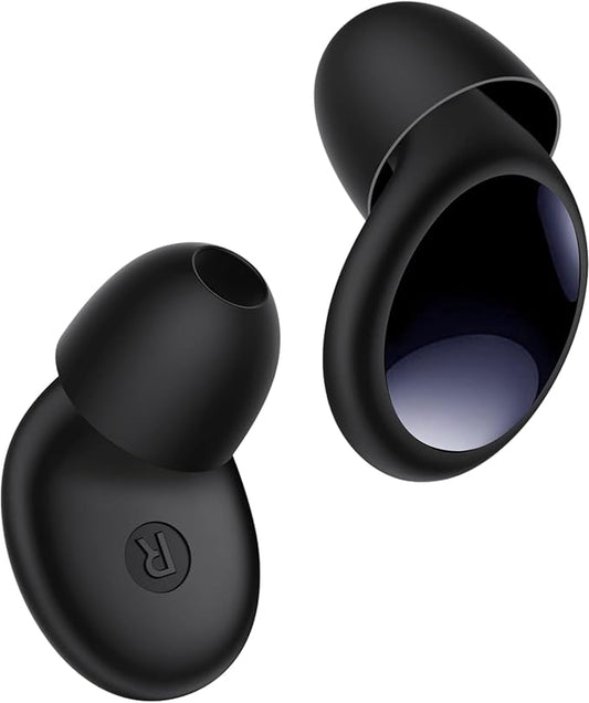 Sleeping Ear Plugs 45dB Noise Cancelling Earplugs for Sleep, Soft Silicone Reusable Earplugs for Snoring, Side Sleepers, Concerts & Airplane Travel with 8 Ear Tips Obsidian