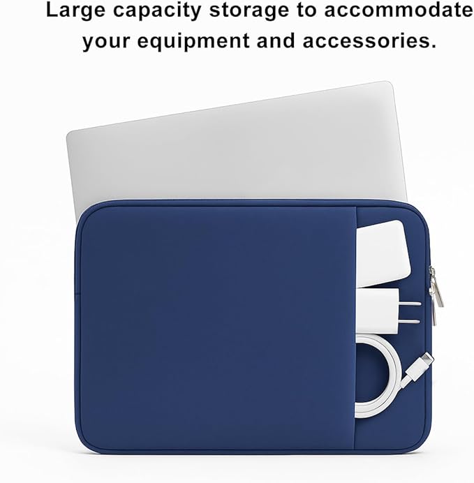 Laptop Sleeve for MacBook Neo/Air/Pro 13 inches A18/M5/M4/M3/M2/M1 Chip 2026-2020 A3404 A3449 A3240 A3113 with 2 Pockets Tablet Bag Case Accessories (Indigo)