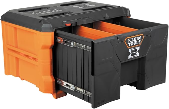Klein Tools 54921MBR MODbox Drawer Dividers, 2-Piece Adjustable Organizer Set, Single Drawer Compatible, Impact-Resistant, Tool Storage Organization